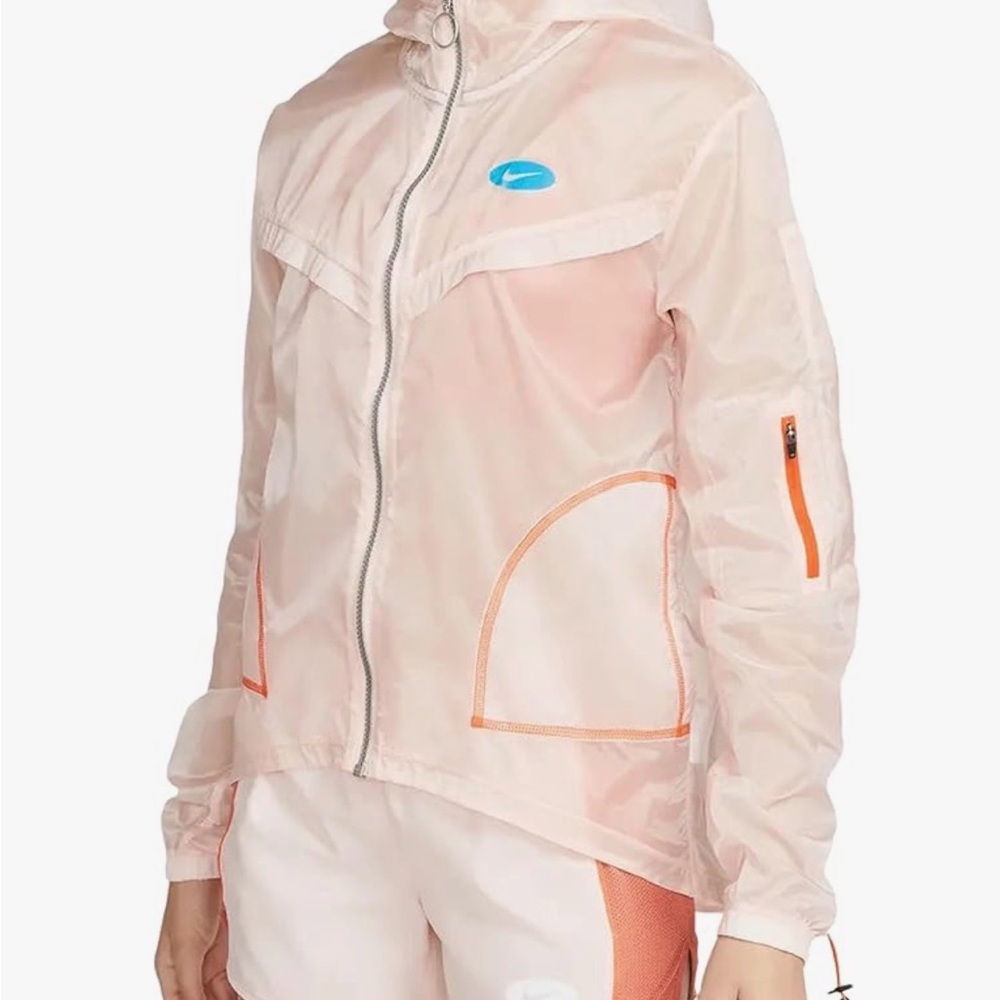 Nike Women's Light Pink and Orange Ski Jacket